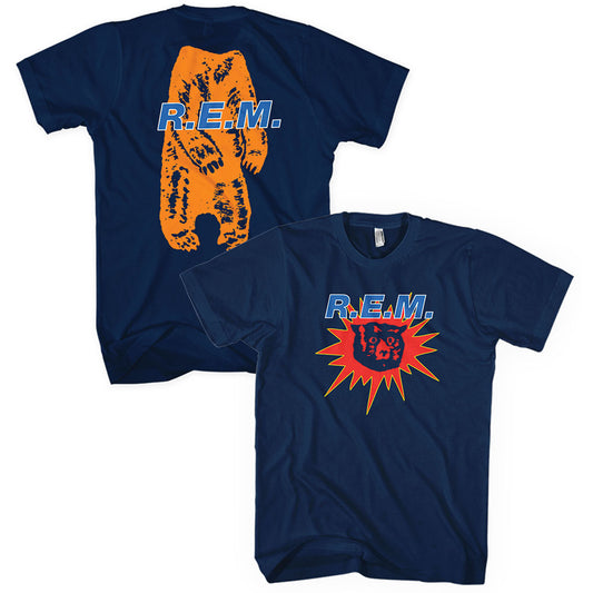 R.E.M. Unisex T-Shirt: Bear Burst (Back Print) T-Shirt