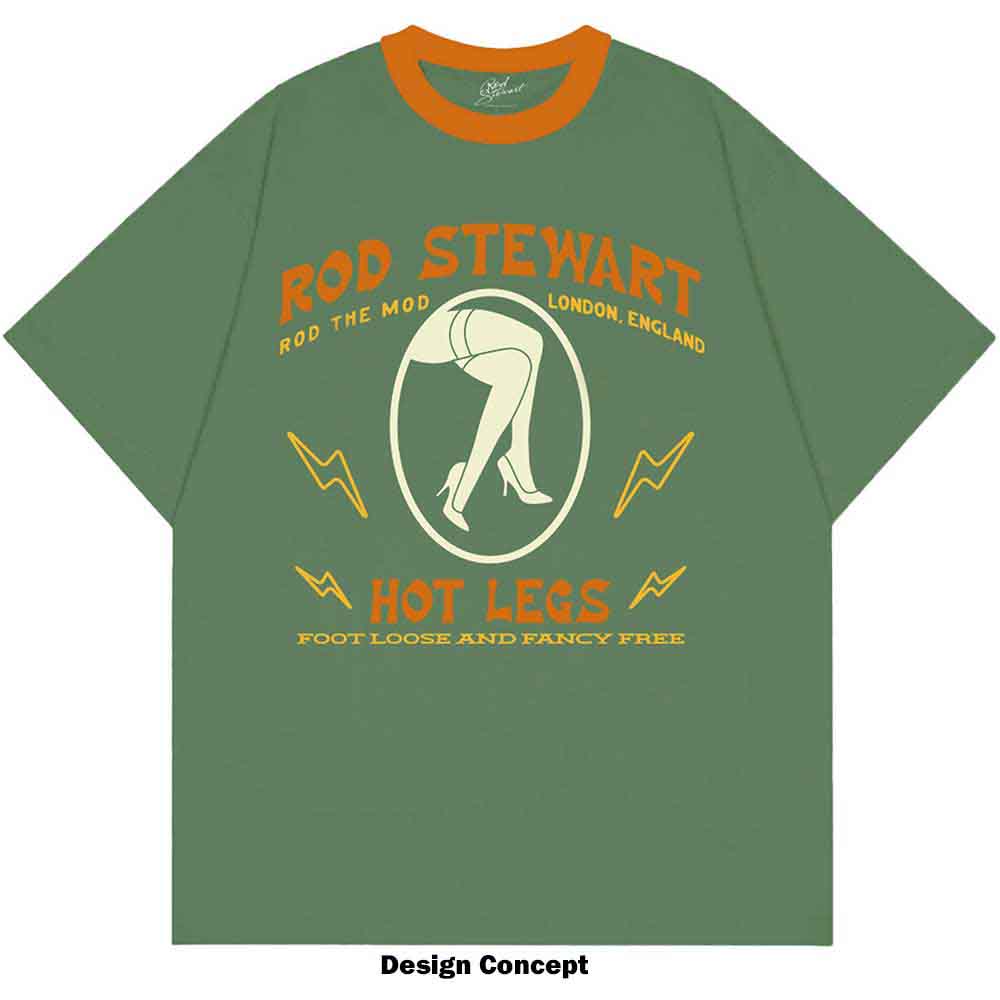 Een foto van een Rod Stewart Ringer T-Shirt