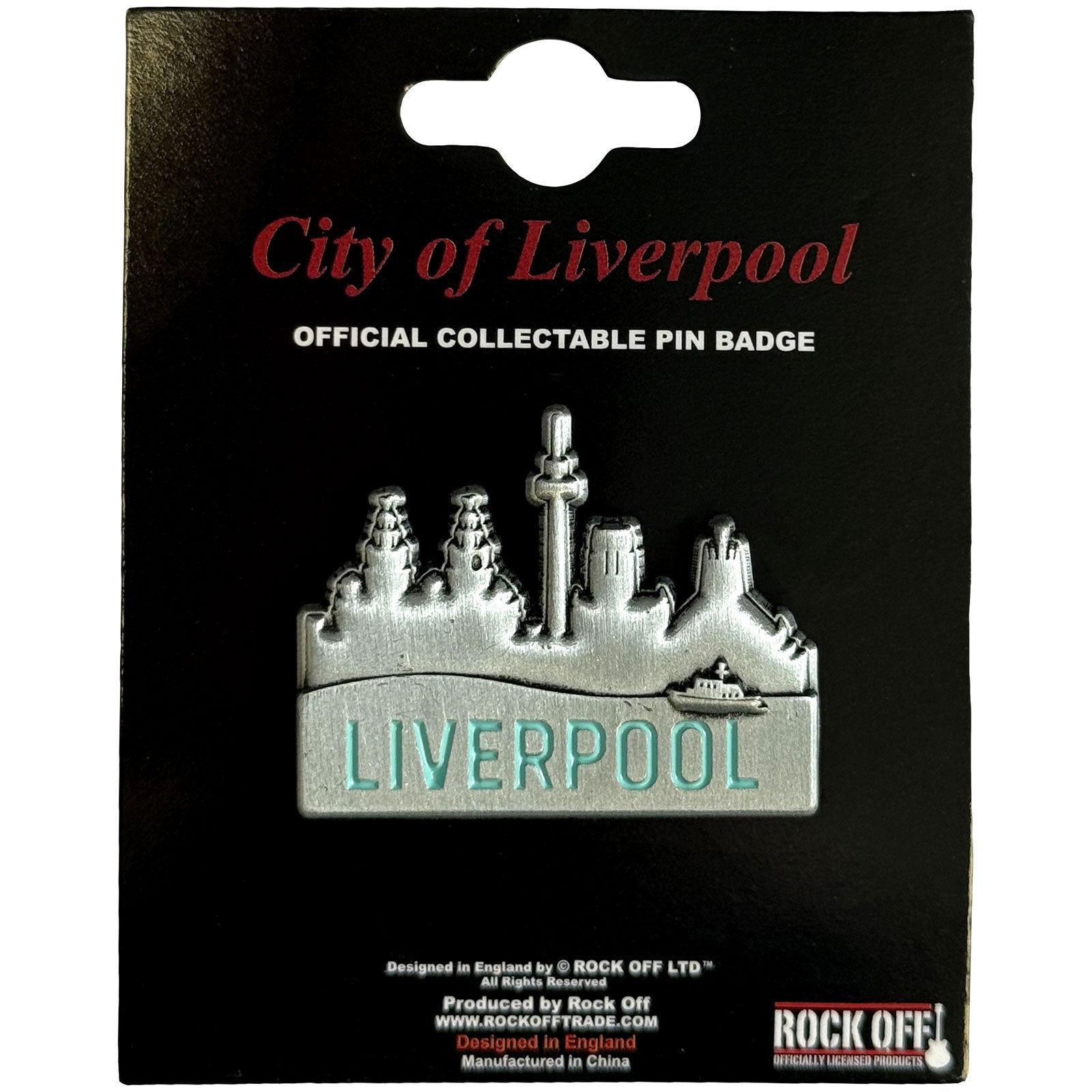 Een foto van een Rock Off Speld Badge