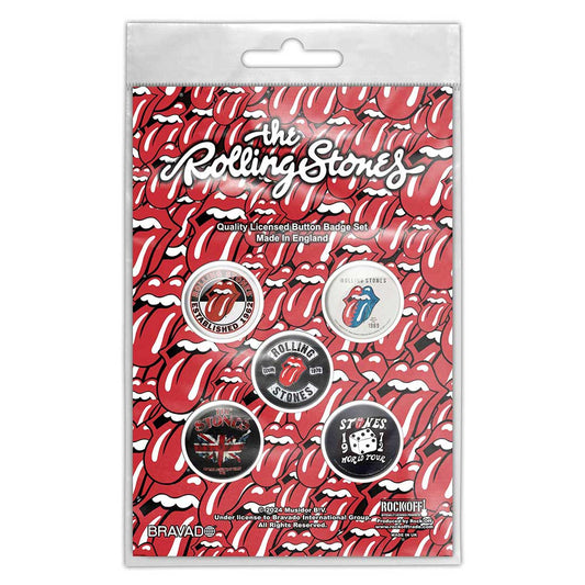 Een foto van een The Rolling Stones Knop Badge Pakket