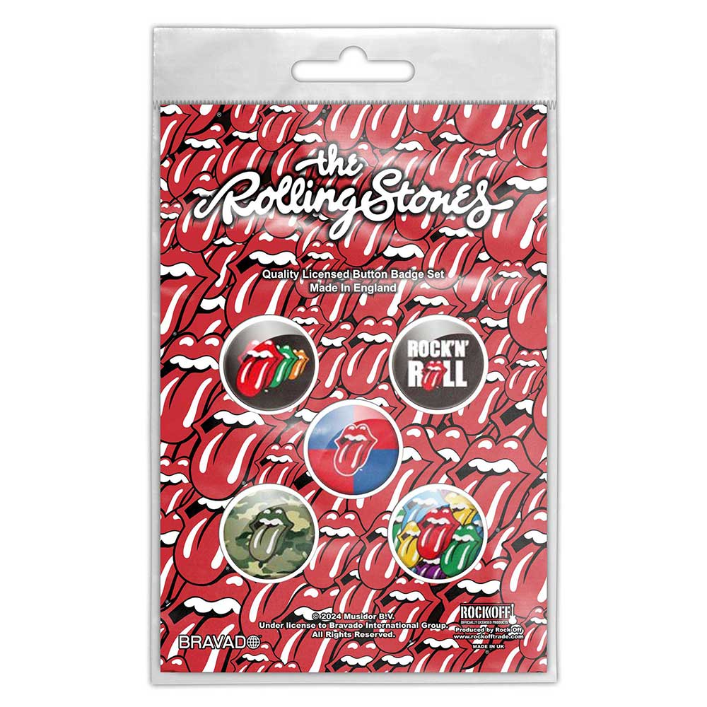 Een foto van een The Rolling Stones Knop Badge Pakket