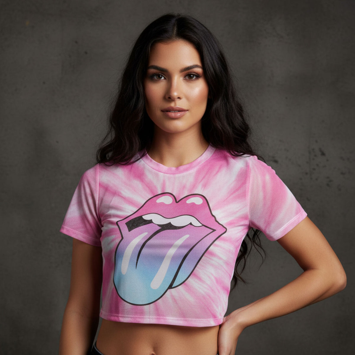 Een foto van een The Rolling Stones Crop Top