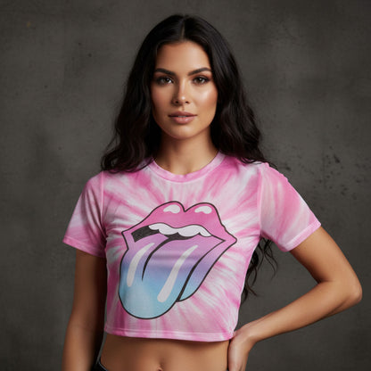 Een foto van een The Rolling Stones Crop Top