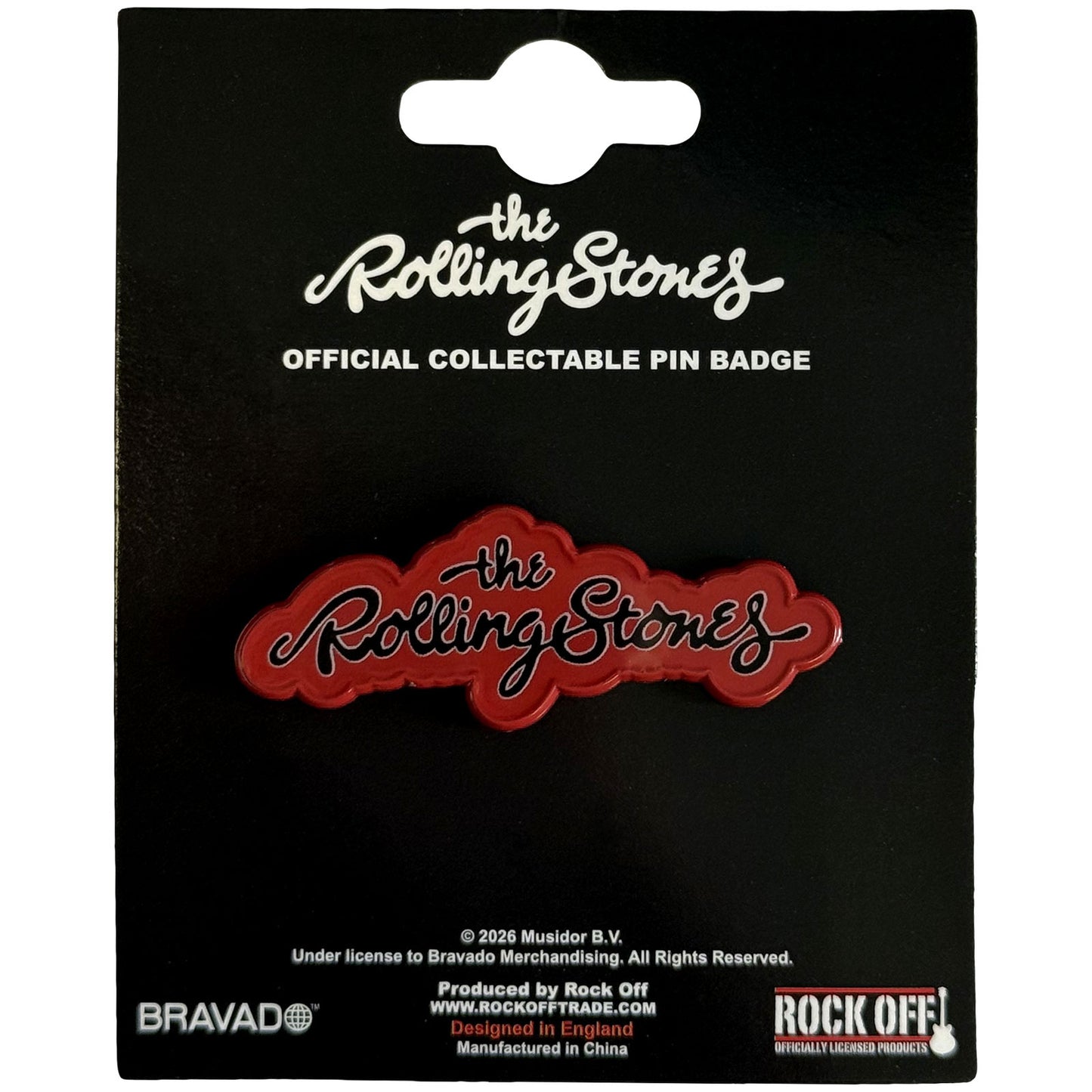 Een foto van een The Rolling Stones Speld Badge