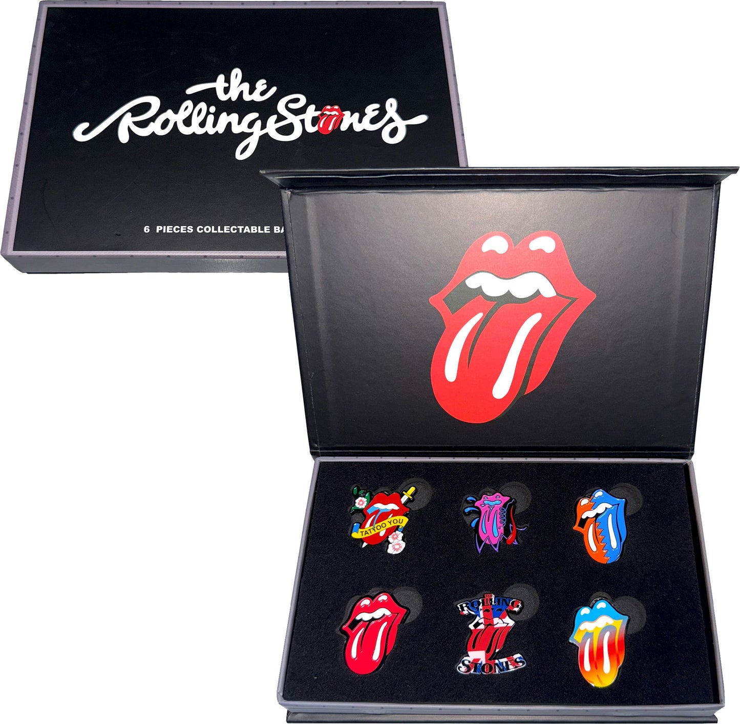 Een foto van een The Rolling Stones Speld Badge