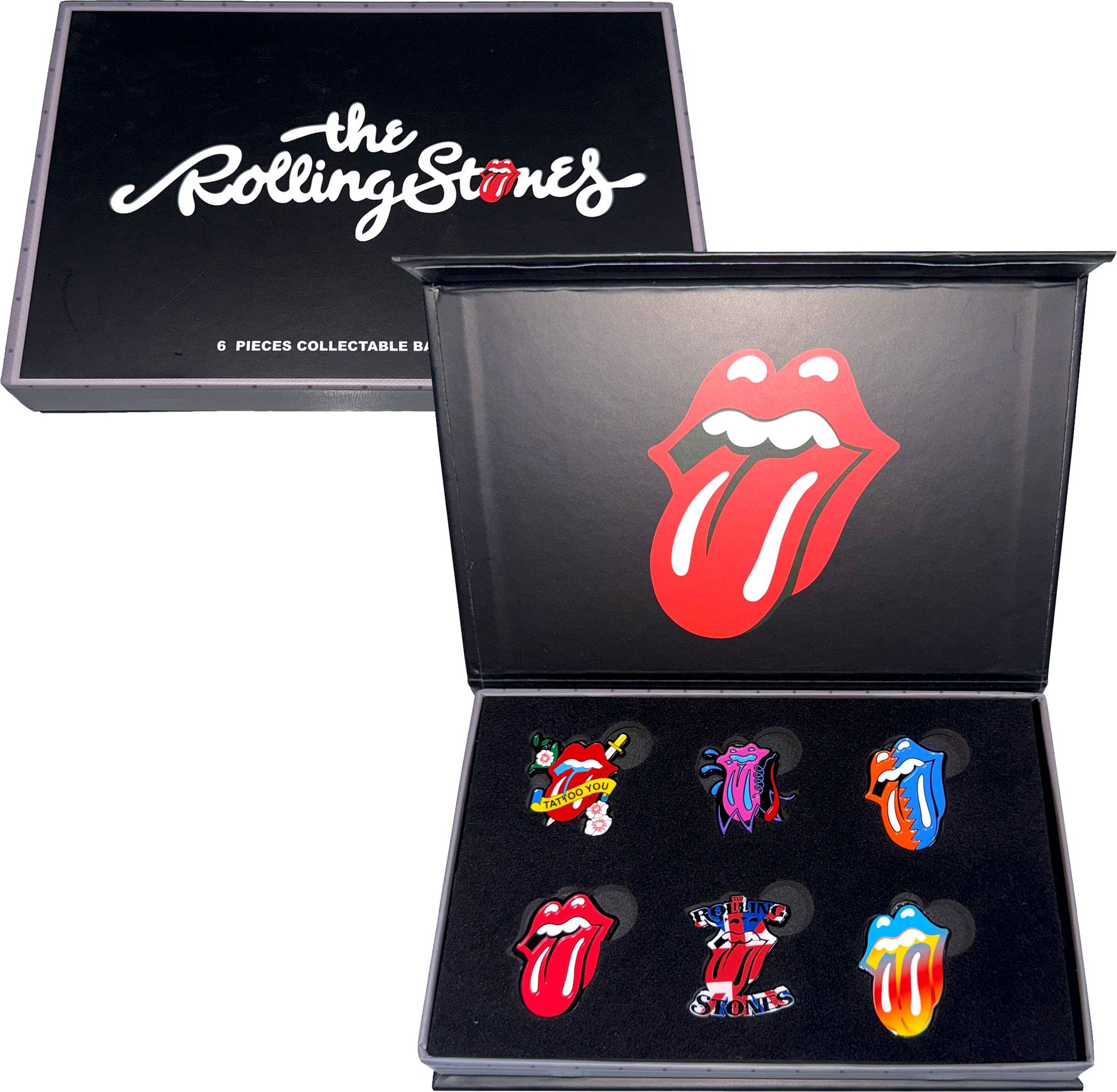 Een foto van een The Rolling Stones Speld Badge