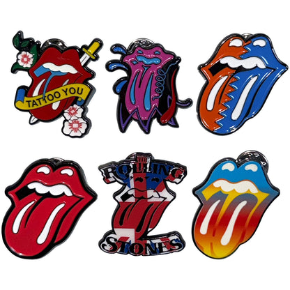 Een foto van een The Rolling Stones Speld Badge