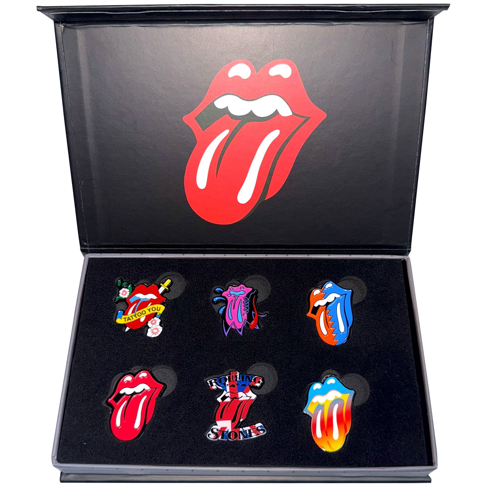 Een foto van een The Rolling Stones Speld Badge