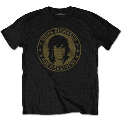 The Rolling Stones Unisex T-Shirt: Keith for President (Retail Pack) T-Shirt