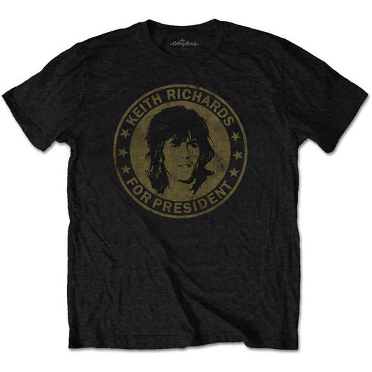 The Rolling Stones Unisex T-Shirt: Keith for President (Retail Pack) T-Shirt