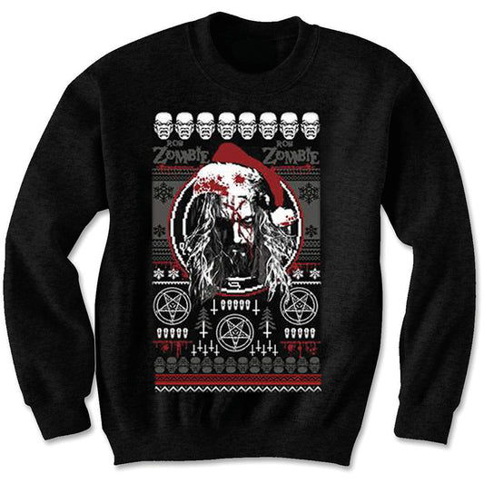 Rob Zombie Unisex Sweatshirt: Bloody Santa Sweatshirt