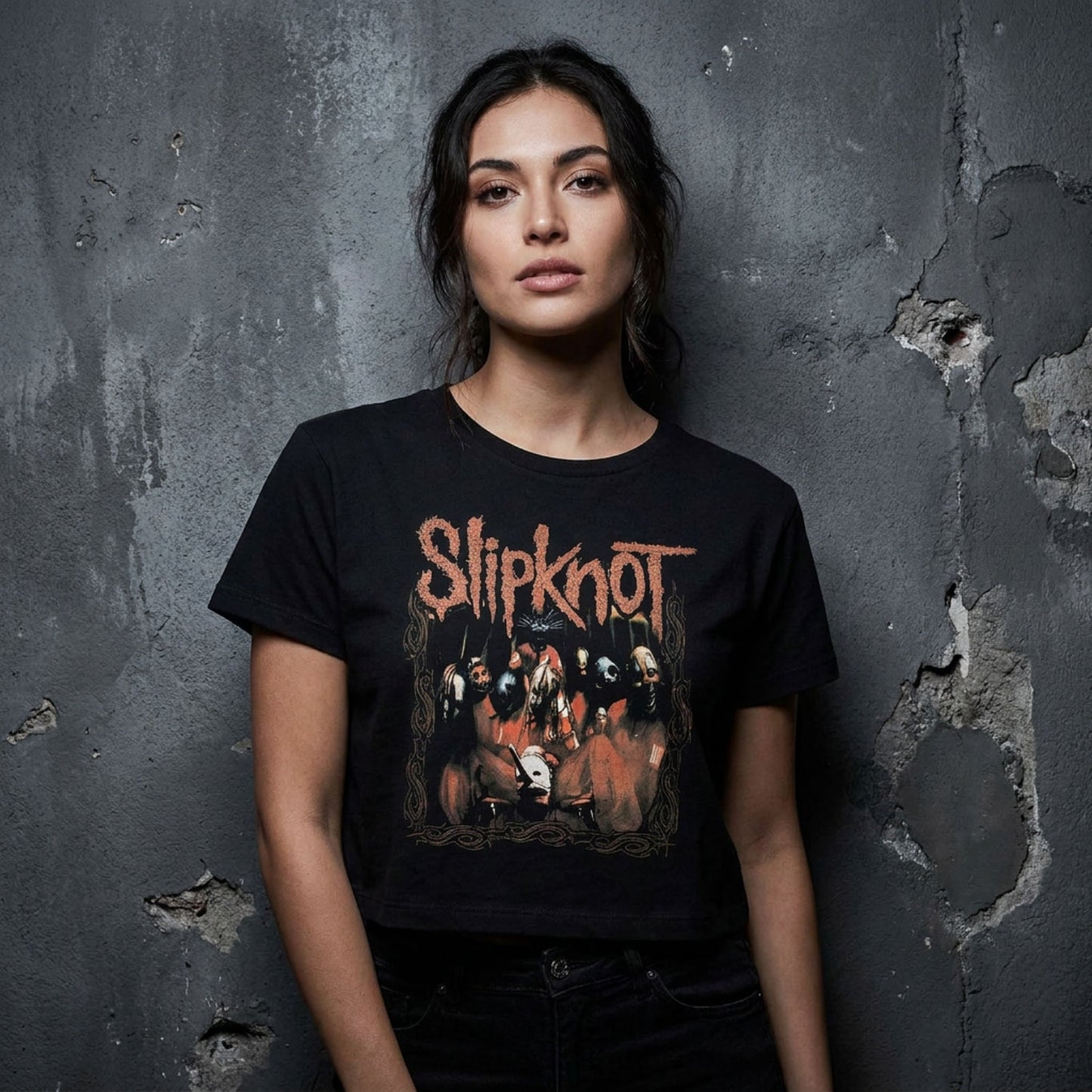 Een foto van een Slipknot Crop Top