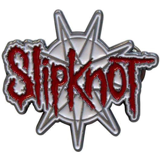 Een foto van een Slipknot Speld Badge