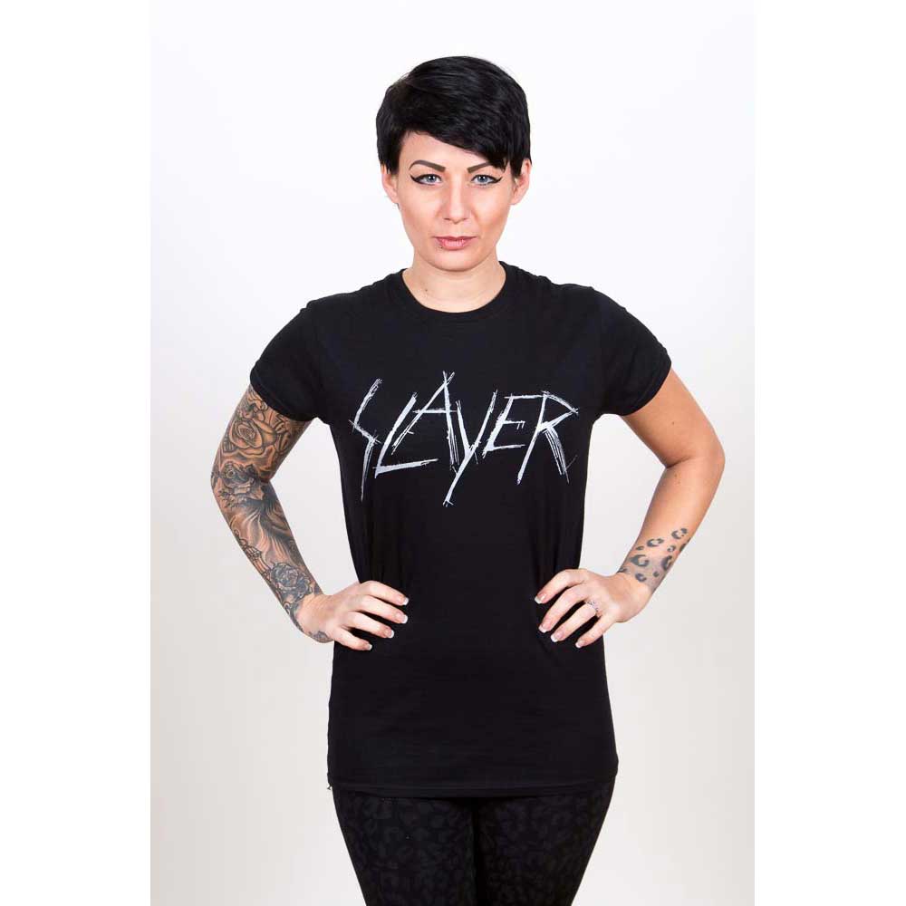 Slayer Ladies T-Shirt: Scratchy Logo T-Shirt