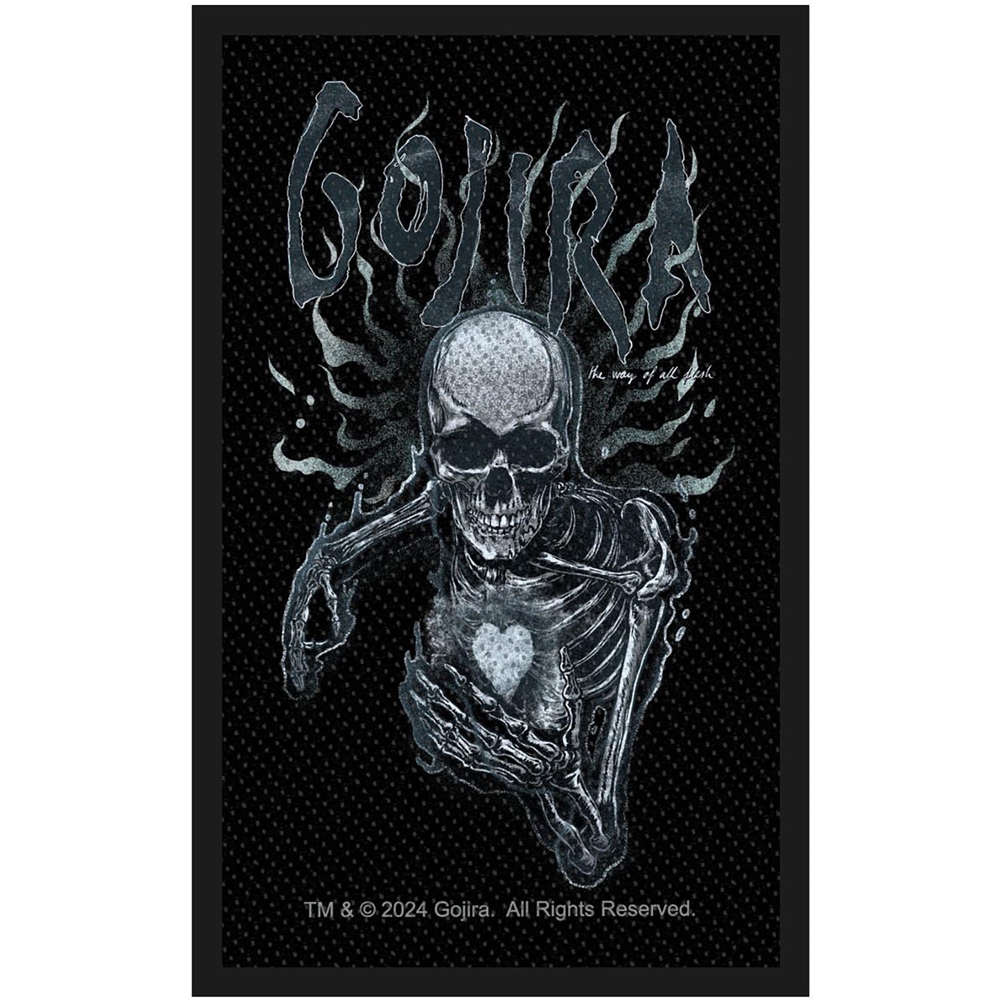 Een foto van een Gojira Patch