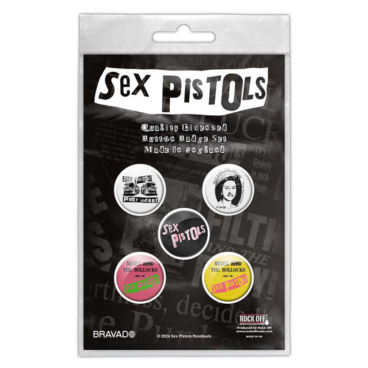 Een foto van een The Sex Pistols Knop Badge Pakket