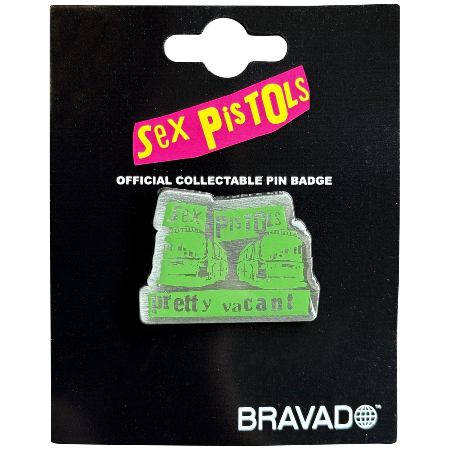 Een foto van een Sex Pistols Speld Badge