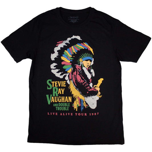 Een foto van een Stevie Ray Vaughan T-Shirt