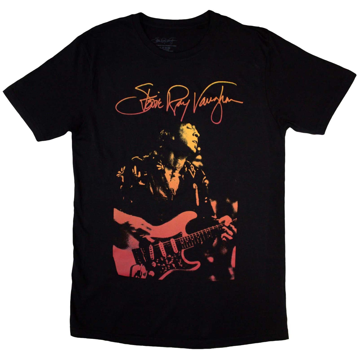 Een foto van een Stevie Ray Vaughan T-Shirt