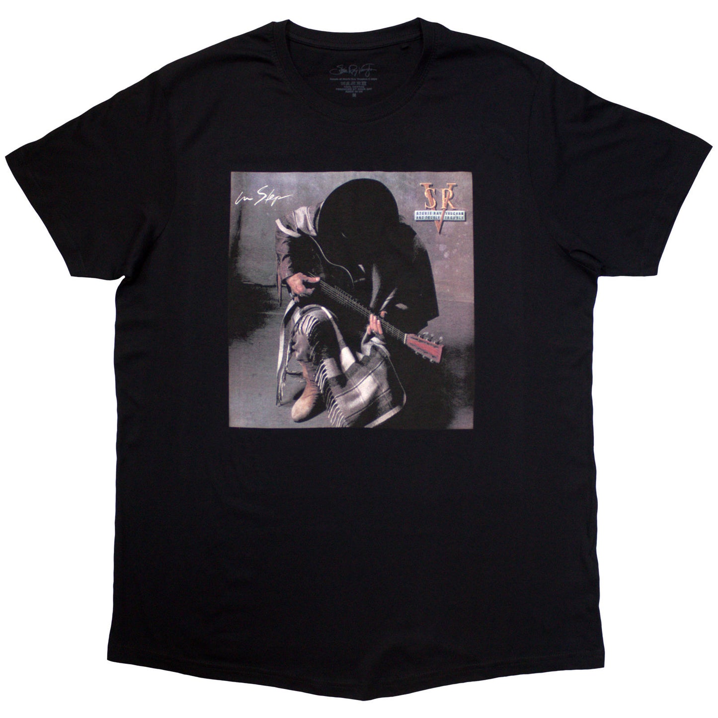 Een foto van een Stevie Ray Vaughan T-Shirt