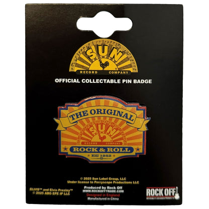 Een foto van een Sun Records Speld Badge
