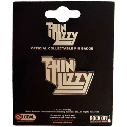 Een foto van een Thin Lizzy Speld Badge