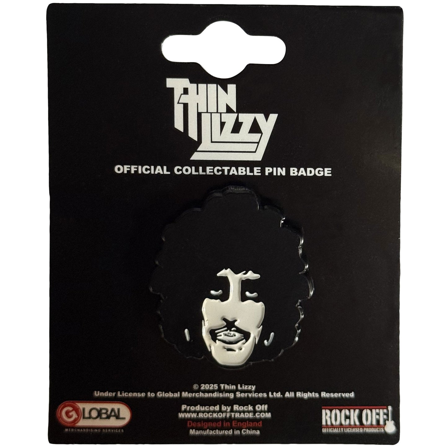 Een foto van een Thin Lizzy Speld Badge