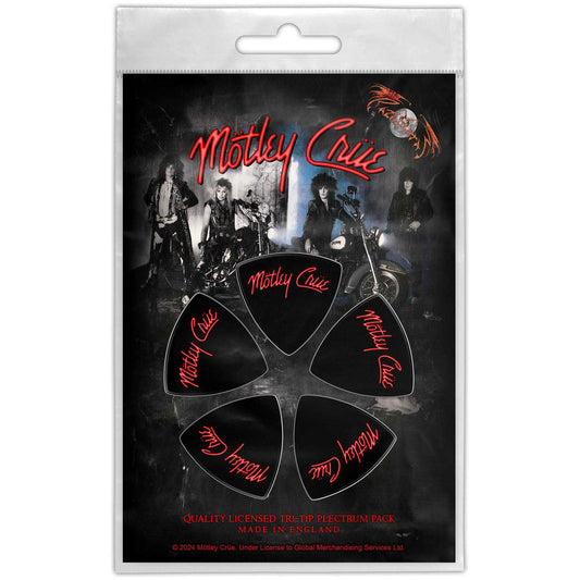 Een foto van een Motley Crue Plectrum