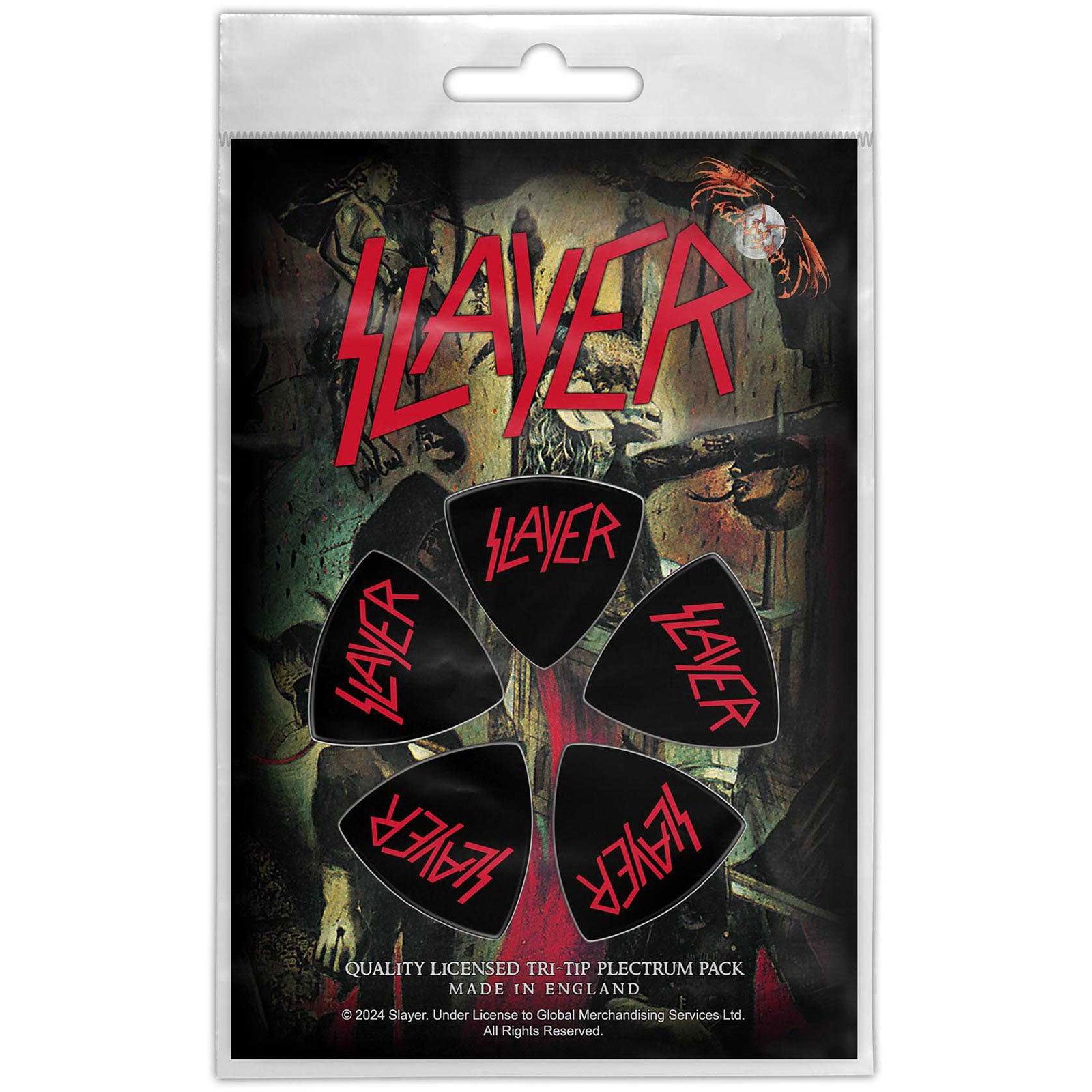 Een foto van een Slayer Plectrum
