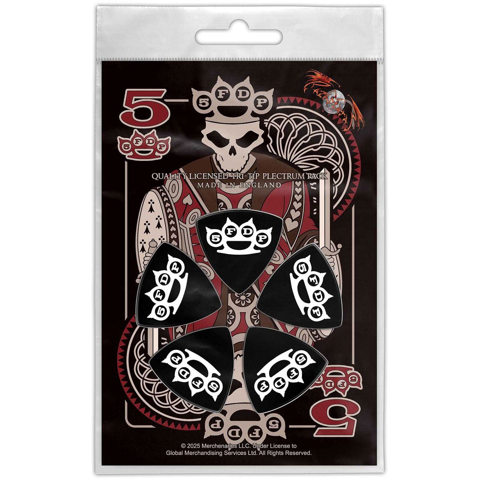 Een foto van een Five Finger Death Punch Plectrum