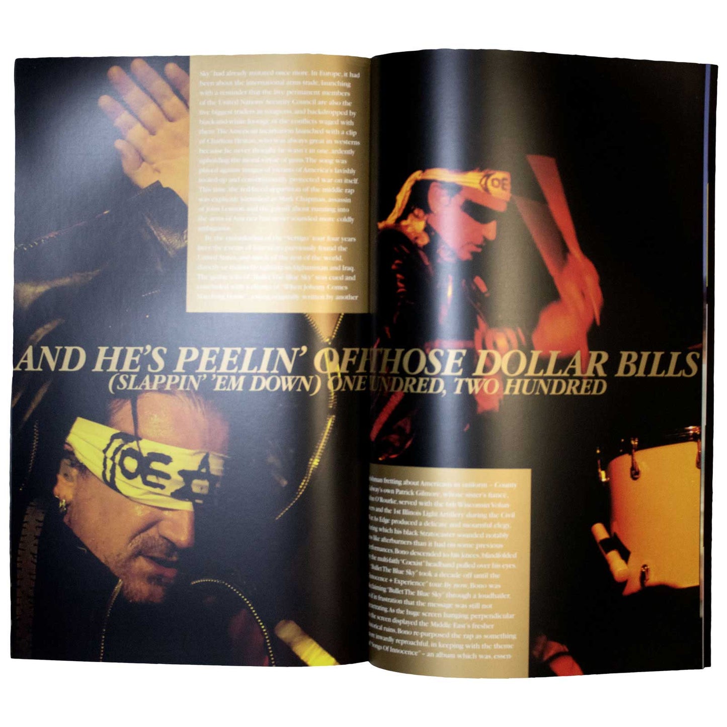 Een foto van een U2 Tour Programma