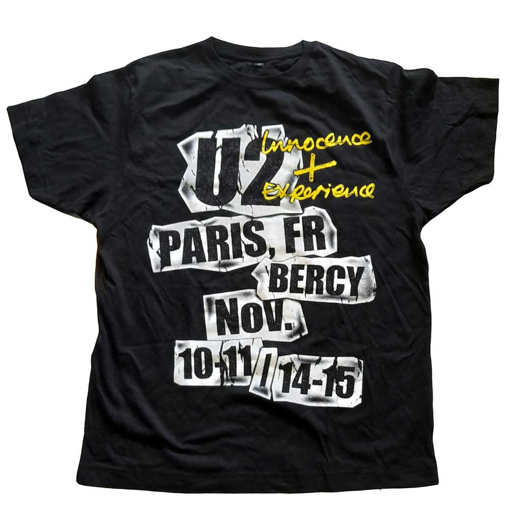 U2 Unisex T-Shirt: I+E Paris Event 2015 (Ex-Tour) T-Shirt