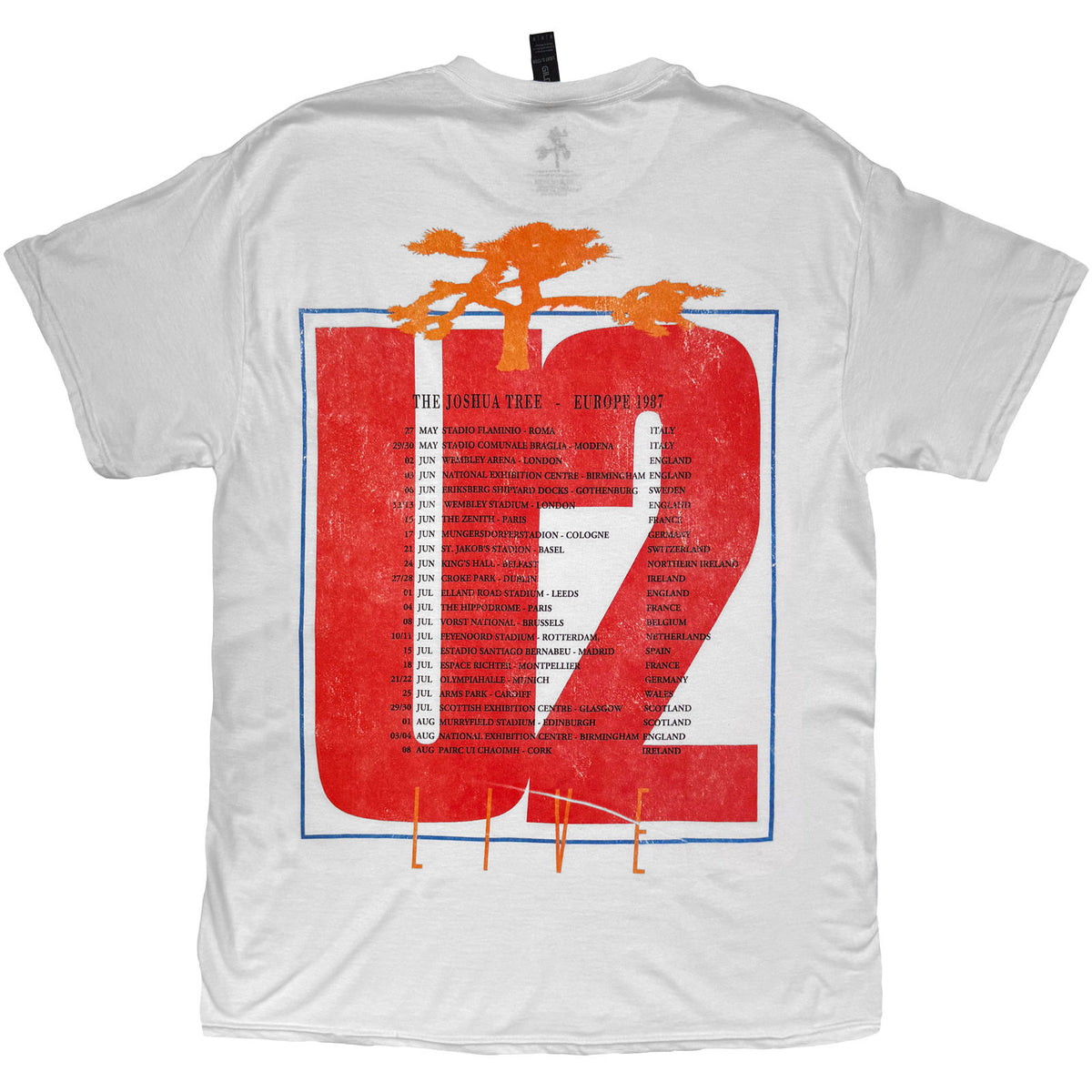 Een foto van een U2 T-Shirt