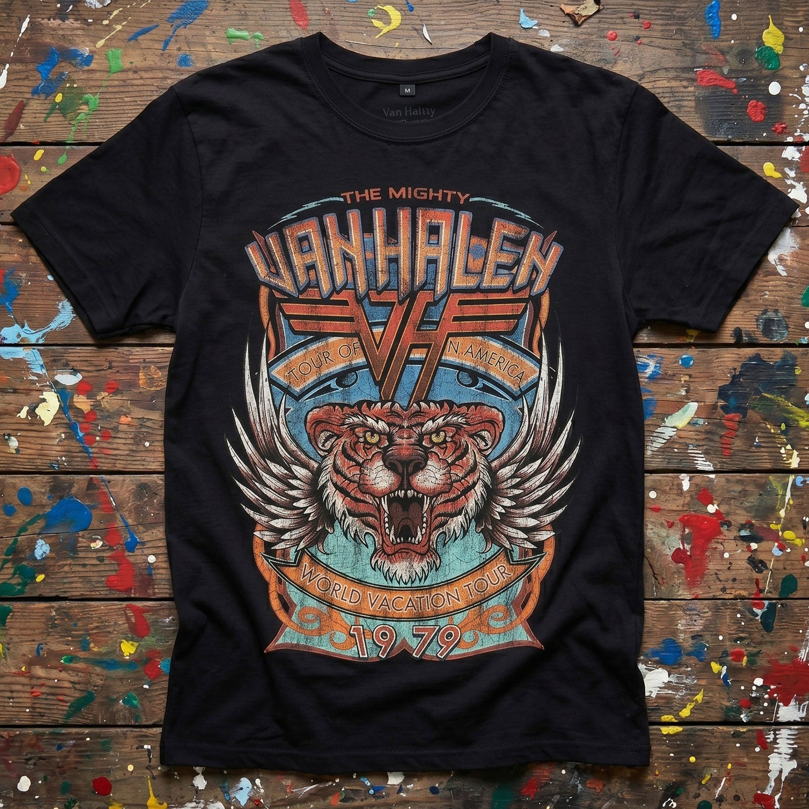 Een foto van een Van Halen T-Shirt