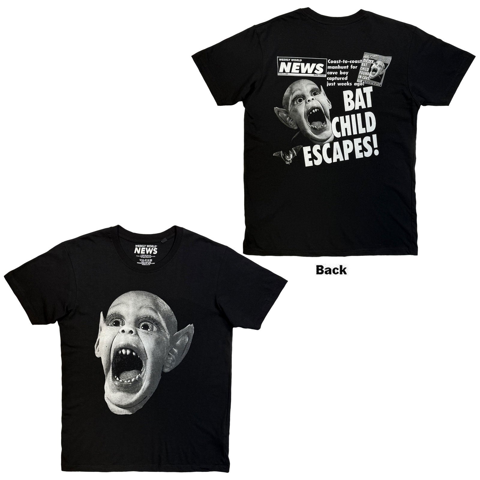 Een foto van een Weekly World News T-Shirt