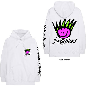 Yungblud Unisex Pullover Hoodie: Face (Back Print) (XX-Small) Trui met capuchon