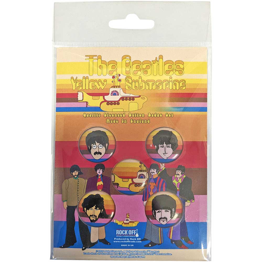 Een foto van een The Beatles Knop Badge Pakket