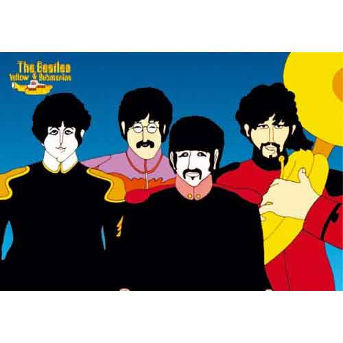 Een foto van een The Beatles Briefkaart