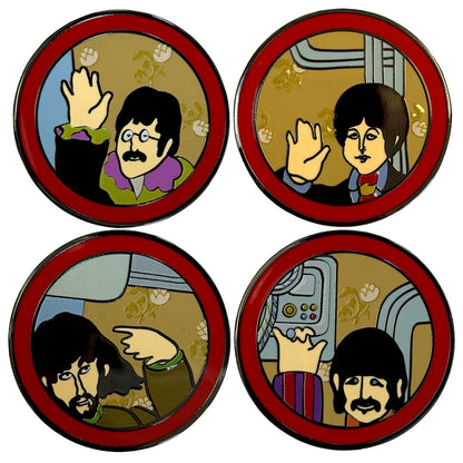 Een foto van een The Beatles Speld Badge