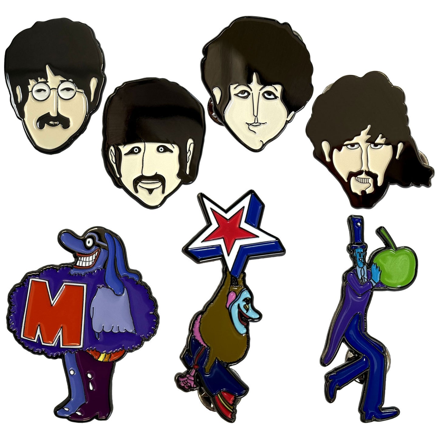 Een foto van een The Beatles Speld Badge