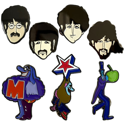 Een foto van een The Beatles Speld Badge