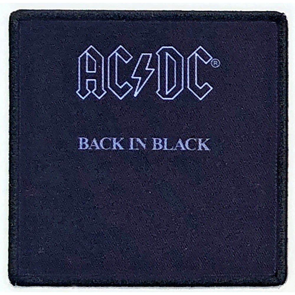 AC/DC Standard Patch: Back In Black (Album Cover) Standaard patch