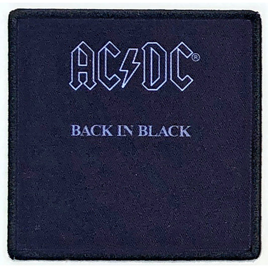 AC/DC Standard Patch: Back In Black (Album Cover) Standaard patch