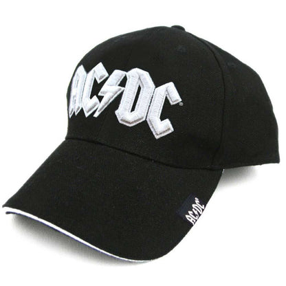 AC/DC Unisex Baseball Cap: White Logo Baseballpet