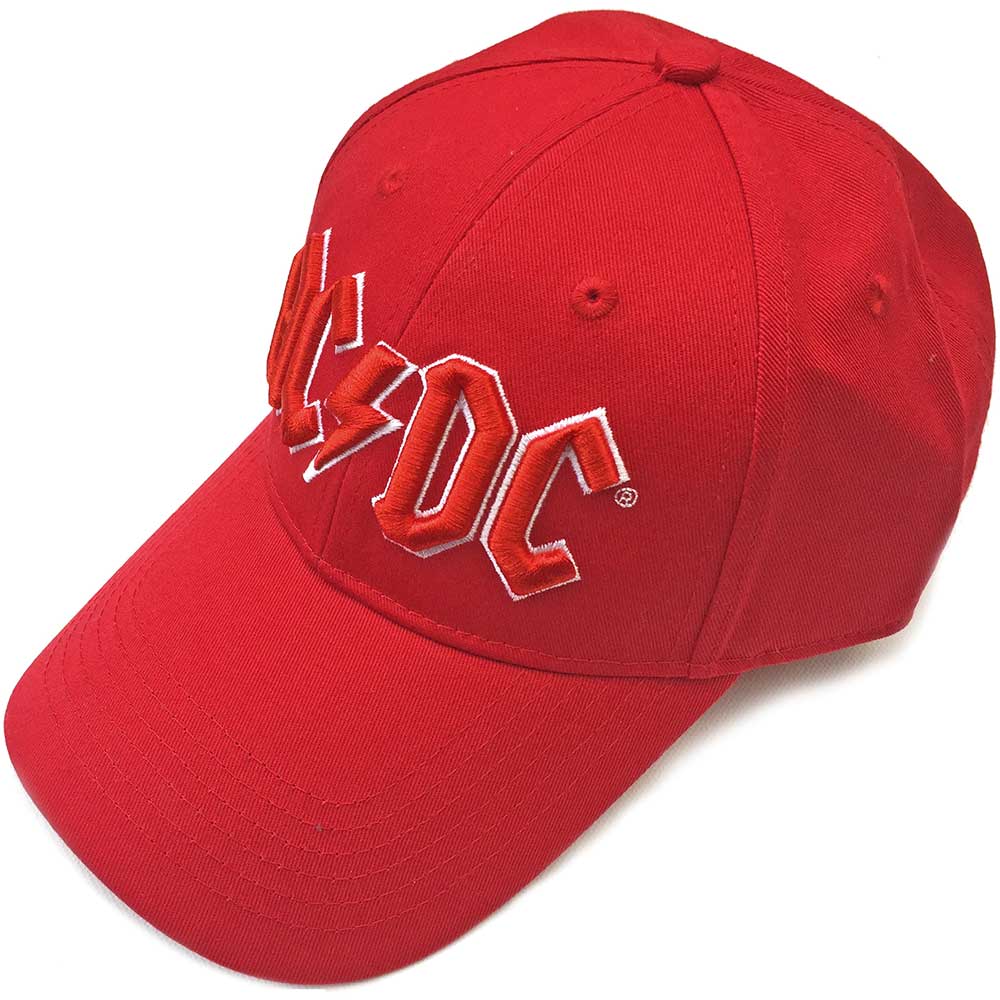 AC/DC Unisex Baseball Cap: Red Logo (Red) Baseballpet