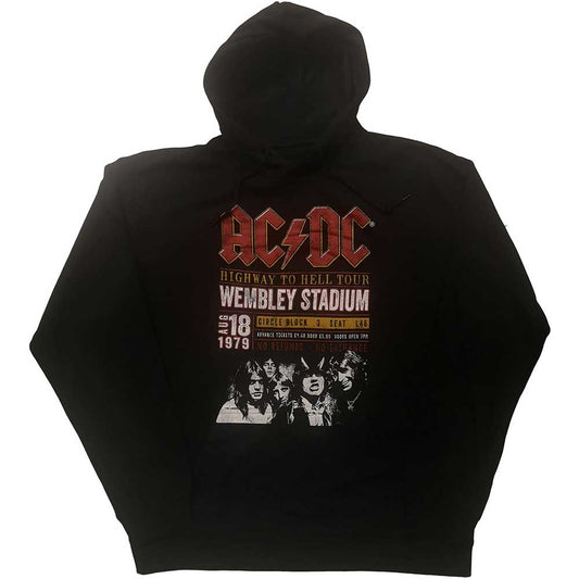 AC/DC Unisex Pullover Hoodie: Wembley '79 (Eco-Friendly) Trui met capuchon