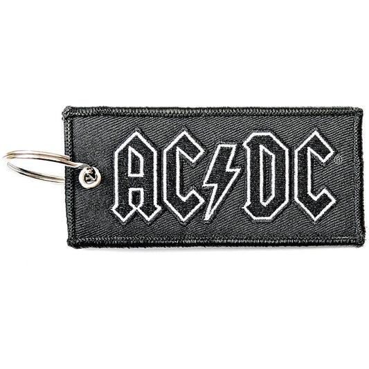 AC/DC Keychain: Logo (Double Sided Patch) Sleutelhanger