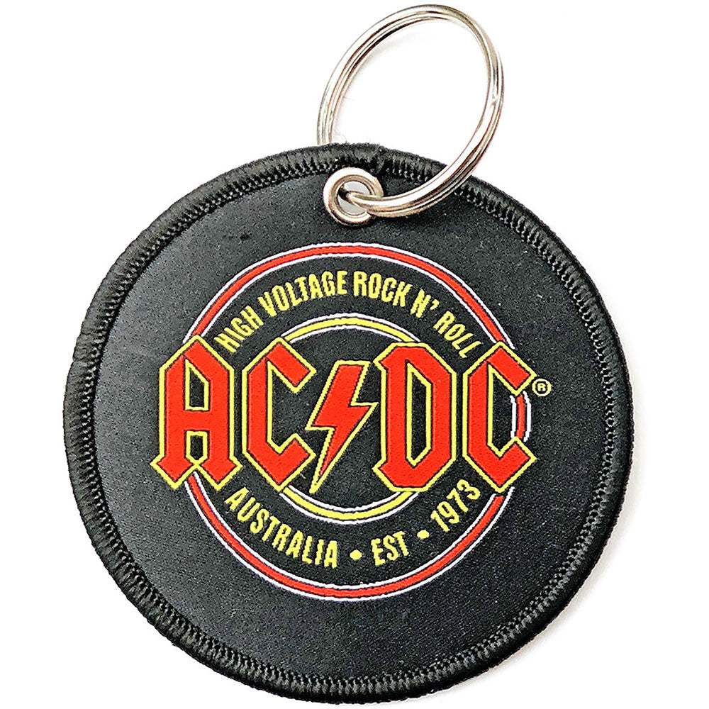 AC/DC Keychain: Est. 1973 (Double Sided Patch) Sleutelhanger