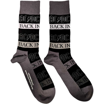 AC/DC Unisex Ankle Socks: Back In Black (UK Size 7 - 11) Enkelsokken