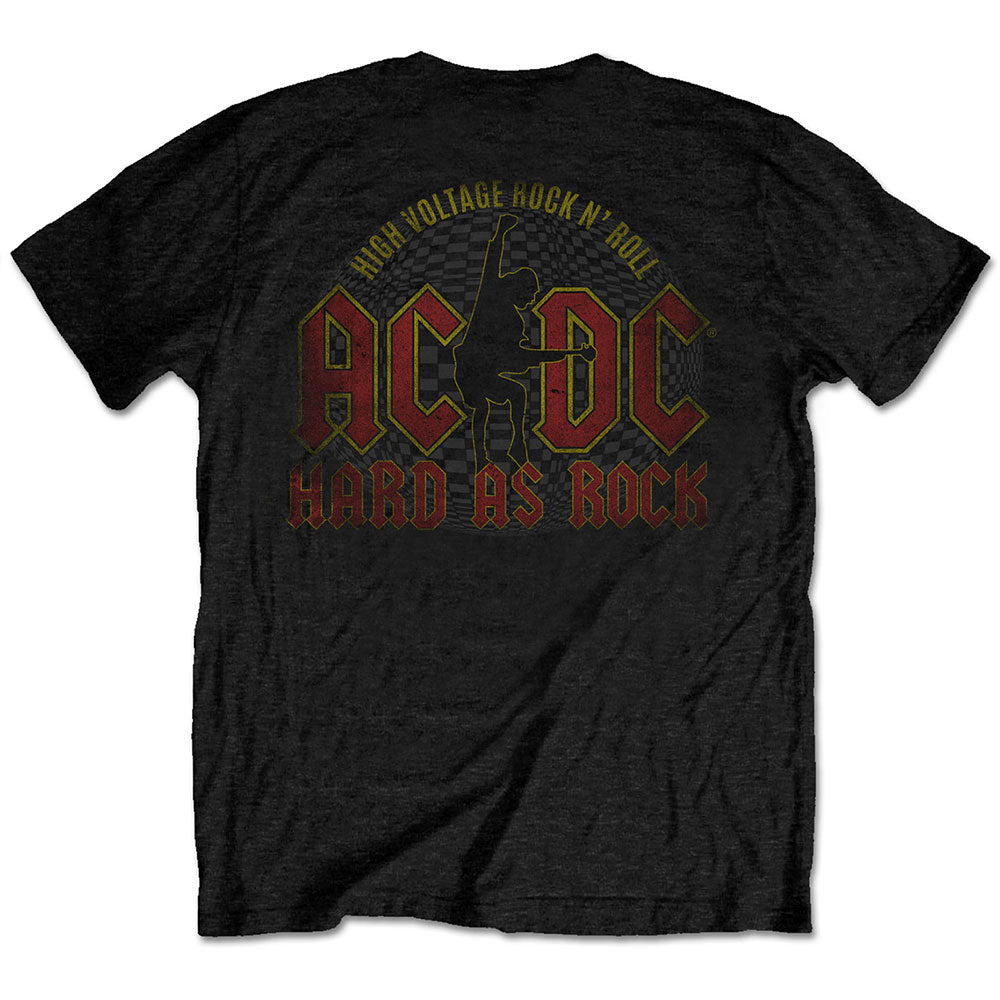 AC/DC Unisex T-Shirt: Hard As Rock (Back Print) T-Shirt